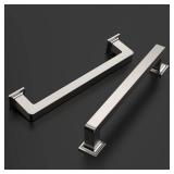 Amerdeco Brushed Satin Nickel Cabinet Pulls 5 Inch(128MM) Hole Centers Kitchen Cabinet Handles Cabinet Hardware Kitchen Handles for Cabinets Cupboard Handles Drawer Pulls ZH0019