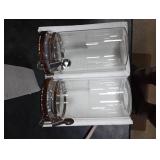 Yangbaga Glass Coffee Container with Wooden Shelf,2 45OZ Coffee and Sugar Container Set,Coffee Canisters with Airtight Lids and Scoop,Large Capacity Food Storage Jars for Coffee Beans,Nuts,Tea,Sugar