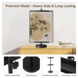 OZRVYNDAREL Photo Frame Tabletop Easel Stand-Heavy Duty Tabletop Display Easel, French Style Gold Easel Stand,Picture Frame Stand for Wedding/Art/Photos,Picture Easels (Black, 28inch)