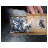 BLCCLOY 20Pcs 2020 Aluminum Extrusion Profiles Black L Interior Corner Bracket with Screws Hardware, 8Pcs 20 Series 3-Way Tri End Brackets for 2020 2040 V Slot Extruded Aluminum Accessories