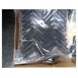 BLCCLOY 20Pcs 2020 Aluminum Extrusion Profiles Black L Interior Corner Bracket with Screws Hardware, 8Pcs 20 Series 3-Way Tri End Brackets for 2020 2040 V Slot Extruded Aluminum Accessories