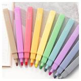 Vitoler Aesthetic Highlighters,10 Pcs Chisel Tip,Dry Fast Easy to Hold,Highlighter Set of Cute Office Desk Accessories, School Supplies