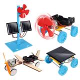 4 in 1 Solar Power & Electric Motor STEM Kits,Science Experiment Projects for Kids Beginners,Electronic Assembly Solar Powered Toy Kit,DIY Educational Engineering Experiments for Boys and Girls