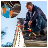 100-Count Metal Gutter Hooks for Outdoor Christmas Lights, Outside Lights Gutter Hangers for Gutter Guards Mesh Leaf Filter Shingles Eaves Fences, Ornament Clips Hooks for Hanging Christmas Lights