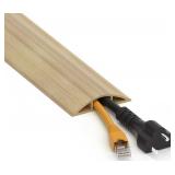 Floor Cord Cover 6ft, Maple Wood Cord Hider Floor Hide Extension Cords, Floor Cable Management Floor Cable Cover Wire Covers for Cords, Cable Protector Cord Cavity W0.6in x H0.32in