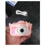 Dwfit Upgrade Selfie Kids Camera, Christmas Birthday Gifts for Boys Girls Age 3-12, HD Kids Digital Video Cameras for Toddler with Cartoon Soft Silicone Cover, Portable Toy for 3 4 5 6 7 8 Years Old