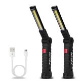 Lmaytech Tool Gifts for Men 2Pack Rechargeable LED Work Lights with Magnetic Base, 360° Rotation,Versatile Lighting for Repairs, Outdoors,Christmas Gifts,Stocking Stuffers Mens Gifts