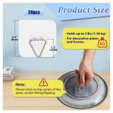 DIDUDIDU Wall Plate Hangers for Display - Invisible Adhesive Picture Hangers for Wall - Ideal for Hanging Decorative Plates | Photo Frames | Paintings - 2.3 Inch
