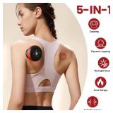 Becommend 5-in-1 Smart Dynamic Cupping Therapy Set with 20-Level Heat & Suction, Cupping Kit for Massage Therapy, Electric Cupping Device with Red Light for Back Pain, Knots, Soreness Relief (Red)