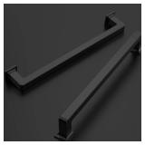 Amerdeco 10 Pack Matte Black Cabinet Pulls 8.8 Inch Hole Centers Kitchen Cabinet Handles Cabinet Hardware Kitchen Handles for Cabinets Cupboard Handles Drawer Pulls ZH0019