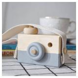 Baby Toy Wooden Mini Camera Toy, Baby Kids Cute Mini Sharpe Toy, Neck Hanging Photographed Props for Baby Toddlers Children Kids