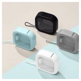 Kathfly 4 Pcs Assorted Colors Hair Tie Organizer Portable Hair Accessory Storage Containers Stackable Tie Bobby Pin Holder Home Cotton Swab Dispenser Accessories Jewelry Organizer Box