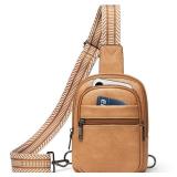 LATMAP 3L SMALL Sling Bag Fanny Packs For Women Men Mini Crossbody Chest Belt Travel Bag Purse Handbag Faux Leather Fashion Cute Light Grey