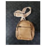 LATMAP 3L SMALL Sling Bag Fanny Packs For Women Men Mini Crossbody Chest Belt Travel Bag Purse Handbag Faux Leather Fashion Cute Light Grey