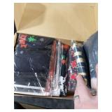 Fourluoo 18 Pcs Fabric Shower Curtain Set with 12 Decorative Shower Curtain Hooks Bathroom Towels Non Slip Absorbent Microfiber Rug for Modern Aesthetic Bathroom (Black and Red,Christmas)