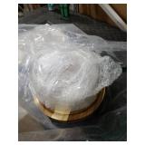 Wood Cake Stand with Dome Lid, 12 Inch Rotating Display Server Tray, Wooden Cake Display Stand with Acrylic Cover, Cake Holder Stand with 4 Bonus Cake Sheets for Birthday, Kitchen, Party, and Wedding 