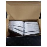 Sanwuta 6 Pcs Clear Hard Zipper Case Plastic Zipper Pouches Transparent Makeup Bag Pencil Case Pouches Toiletry Diaper Bag for Travel Toy Storage Organizer Bins(White,5 x 5 x 2 Inch)