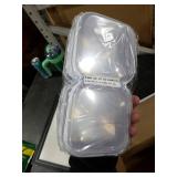 Sanwuta 6 Pcs Clear Hard Zipper Case Plastic Zipper Pouches Transparent Makeup Bag Pencil Case Pouches Toiletry Diaper Bag for Travel Toy Storage Organizer Bins(White,5 x 5 x 2 Inch)