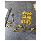 2 Sets(6 Pcs) Brass Gold Metal Taper Candle Holders Candlestick Holders, Vintage Modern Decorative Centerpiece Candlestick Holders for Table Mantel Wedding Housewarming Gift