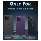 FNTCASE for iPhone 14 Pro Case: Clear Magnetic Phone Cases with Screen Protector Compatible with Magsafe Slim Anti Yellowing Rugged Shockproof Protective Transparent Cell Phone Cover (A-Clear)