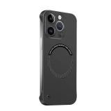 Doulings Frameless Magnetic Series Designed for iPhone 16 Pro Case[Compatible with MagSafe] Borderless Ultra Thin Slim Fit,Lightweight Minimalist Hard PC Yet Protective Shockproof Cover,Black