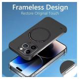 Doulings Frameless Magnetic Series Designed for iPhone 16 Pro Case[Compatible with MagSafe] Borderless Ultra Thin Slim Fit,Lightweight Minimalist Hard PC Yet Protective Shockproof Cover,Black