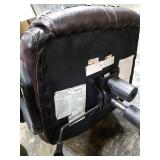 Brown Pleather Rolling Computer Chair