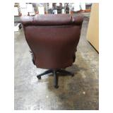Cherry Pleather High Back Rolling Computer Chair