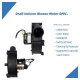 A249 Upgraded Blower Motor for Lennox Draft Inducer Replaces Fasco 702112686, 702113118, U21B, 103618-01, 103618-03, 73W44, LB-94724AE, etc. Furnace Flue Exhaust Vent Motor, 115V, 3400RPM
