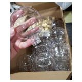 Layhit 50 Pack 6 oz Spherical Plastic Potion Bottles with Corks and Funnels Ball Shape Sand Art Bottles Cocktail Ornament for DIY Wedding Valentines Party Gift Crafts Decoration(Gold)