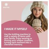 SENTRO Knitting Machine 40 Needles, Smart Circular Knitting Machine, Double Knitting Loom Machine for Adults Beginners,DIY Knitting Board Rotating Machine for Hat, Scarves, Gloves, Socks (40Pink)