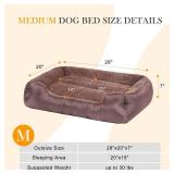 Dog Beds for Small Dogs Washable, Rectangle Dog Bed, Warming Soft Calming Sleeping Puppy Bed with Anti-Slip Bottom