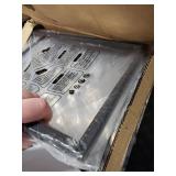 SWTYMIKI Bakers Rack with Storage - Coffee Bar Cabinet Organizer with 8 Hooks, Shelves & Cabinet Door, Coffee Station for Kitchen Dining Room, Microwave Stand with Adjustable Feet, Espresso