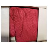 72 Inch Christmas Knitted Tree Skirt Giant Claret Red Chunky Xmas Tree Skirt Extra Large Braided Cable Knit Rustic Farmhouse Xmas Ornaments for Home Merry Christmas Holiday Winter Party Decoration