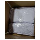 HolidayIdeas White Spandex Table Covers 6 Foot, Fitted Stretch Table Skirts 30x72 Inch, Wrinkle-Free Floor Length Polyester Tablecloths for Weddings Parties Banquets Events,4 Pack