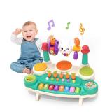 LESSETI 20 in 1 Baby Musical Toys Interactive Piano Keyboard Drum Set for 6 9 12 18 Month, Toddlers 1-4, Educational Learning Toys for Boys Girls, First Birthday Gift 1 2 3 4 Year Old, Infant Toys