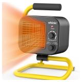 Shinic Garage Heaters for Indoor Use, Metal Portable Space Heater with Thermostat, Greenhouse heater, Adjustable Head, Tubular Stand, Padded Handle, and Wide Base for Stability