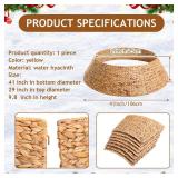 Liliful Christmas Tree Collar Woven Tree Collar Tree Ring Farmhouse Tree Collar Wicker Rustic Tree Skirt for Christmas Tree Decorations(Natural,42 Inches)