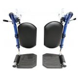 Blue Streak Wheelchair Elevating Leg Rest with Padded Calf Pad,Composite Footplates,Fits Most Standard wheelchairs and Transport Chair,Wheelchair Parts,Same Functional Structure as LK3JELR,(1Pr, Blue)