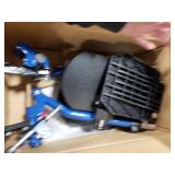 Blue Streak Wheelchair Elevating Leg Rest with Padded Calf Pad,Composite Footplates,Fits Most Standard wheelchairs and Transport Chair,Wheelchair Parts,Same Functional Structure as LK3JELR,(1Pr, Blue)