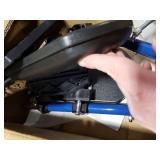 Blue Streak Wheelchair Elevating Leg Rest with Padded Calf Pad,Composite Footplates,Fits Most Standard wheelchairs and Transport Chair,Wheelchair Parts,Same Functional Structure as LK3JELR,(1Pr, Blue)