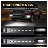 OPP ULITE Ram Led Fog Lights for Dodge Ram 1500 2019-2021, 2019-2022 Dodge Ram 2500 3500, 72W 3100LM 6500K Cool White, Clear Lens Bumper Fog Driving Light, 2PC Pack