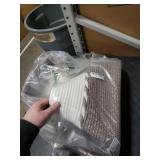 OIAHOMY 90L Blanket Basket for Living Room, Large Basket 23 x 23 x 13 with Handle, Laundry Hamper for Blankets, Pillows, Toy Storage for Kids, Dogs - Brown & White