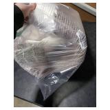 OIAHOMY 90L Blanket Basket for Living Room, Large Basket 23 x 23 x 13 with Handle, Laundry Hamper for Blankets, Pillows, Toy Storage for Kids, Dogs - Brown & White