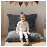 MAXYOYO 3 in 1 Kids Bean Bag Chair Bed, Convertible Chair Folds from Bean Bag to Lounger, Child Floor Sofa for Gaming, Reading, Floor Mattress with High-Density Foam Filling