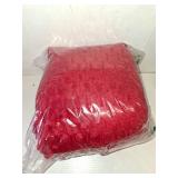 Puncuntex Red Throw Blanket 90" x  90" inches Fuzzy 3D Jacquard Decorative Flannel Fleece Super Soft Plush Cozy Blanket for Couch Sofa Chair Lightweight