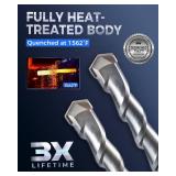 COMOWARE Rotary Hammer Drill Bits Set & Chisels- SDS Plus Concrete Masonry Hole Tool 17pcs with Storage Case