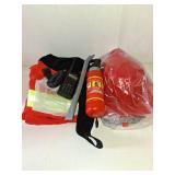 Spooktacular Creations Halloween Boys Fireman Costume, Firefighter Costume for Kids, Red Toddler Fireman Jumpsuit Accessories Set for Dress-up and Roleplay Party (Medium, 8-10 yrs)