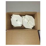 Pelopy 16 Packs Vinyl Picket Fence Caps 7/8" x 3" Vinyl Picket Fence Parts White Post caps for Outdoor Garden (Dog Ear)