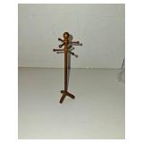 LOGOFUN Dollhouse Black Hat and Coat Rack Stand Mini Clothes Rack 1:12 Scale Vintage Hat Stand Miniature Clothes Hanger for Dollhouse Accessories